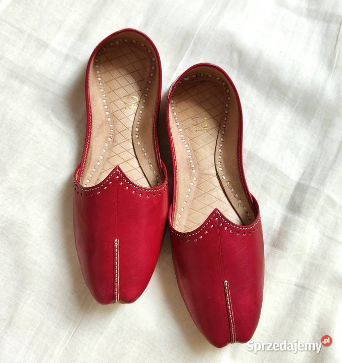 Czerwone skórzane buty balerinki 39 skóra orient zachodniopomorskie Szczecin
