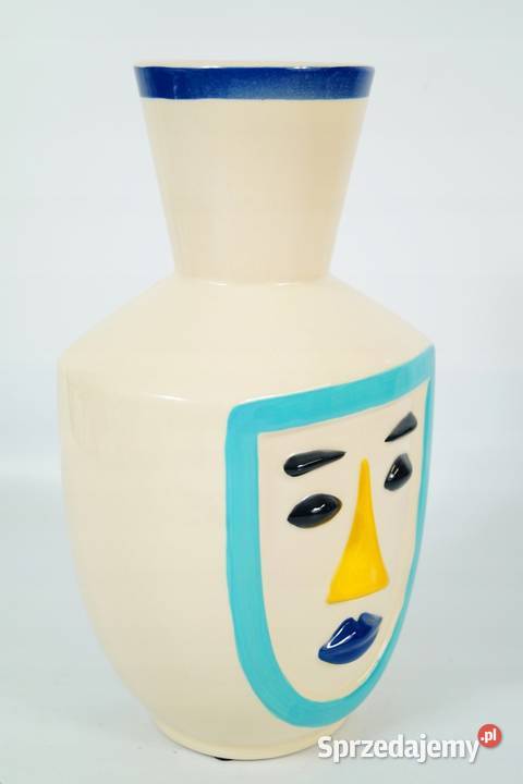 Porcelanowy wazon żardiniera Vallauris 1960 Gizałki