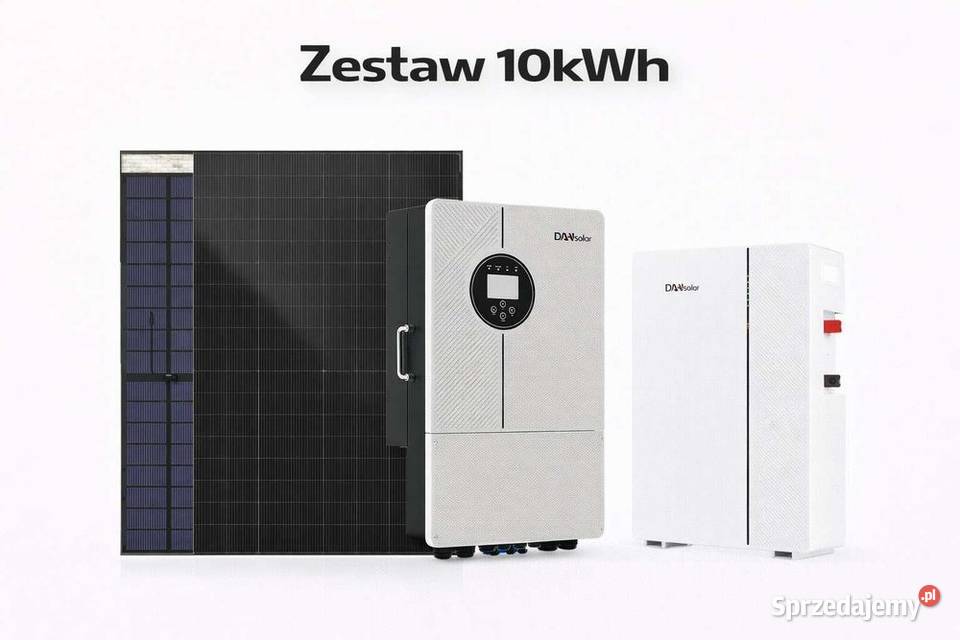 Zestaw budżetowy 10kWh LV panele inwerter 3 fazy Przetwornice
