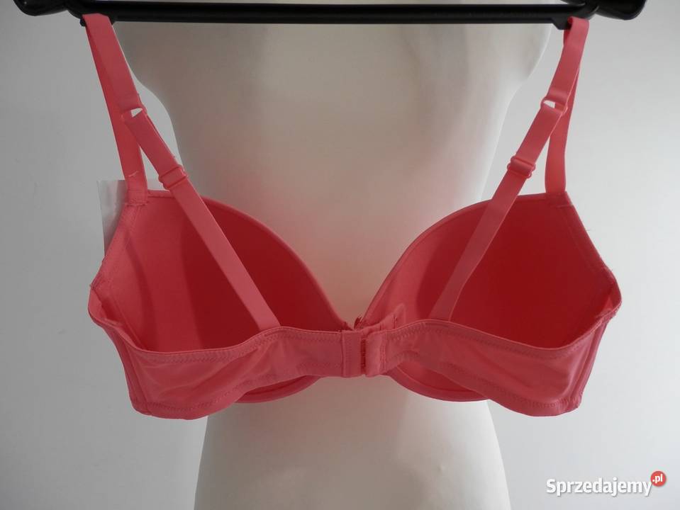 Biustonosz CA Plunge Różowy Zdobiony Koronką