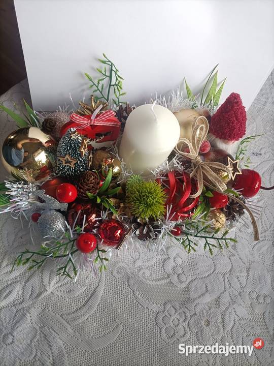 Stroik świąteczny ręcznie wykonany łódzkie Aleksandrów Łódzki