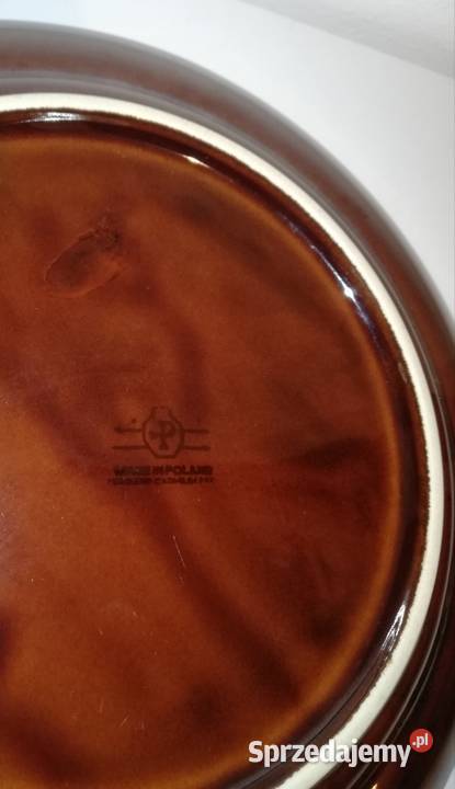 Porcelit Pruszków talerz brązowy Warszawa