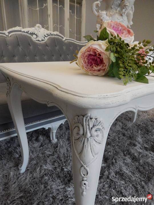 stolikstół francuski ludwik barok shabby chic dolnośląskie