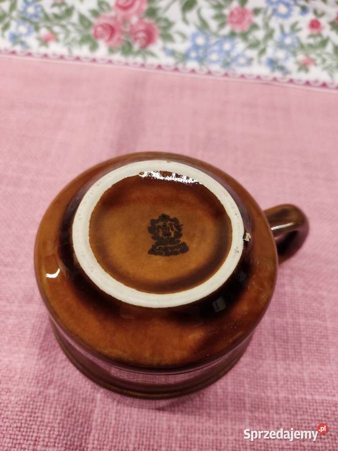 Filiżanka porcelit brązowa Tułowice Głuchołazy