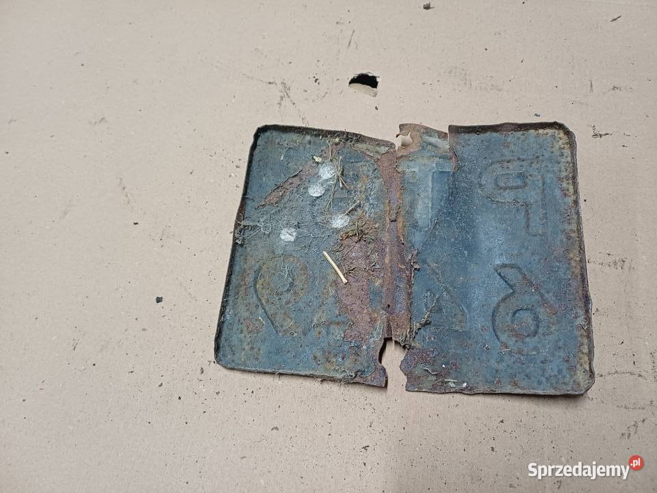 Tablica Rejestracyjna Zabytkowa Czarna WSK SHL Łowicz