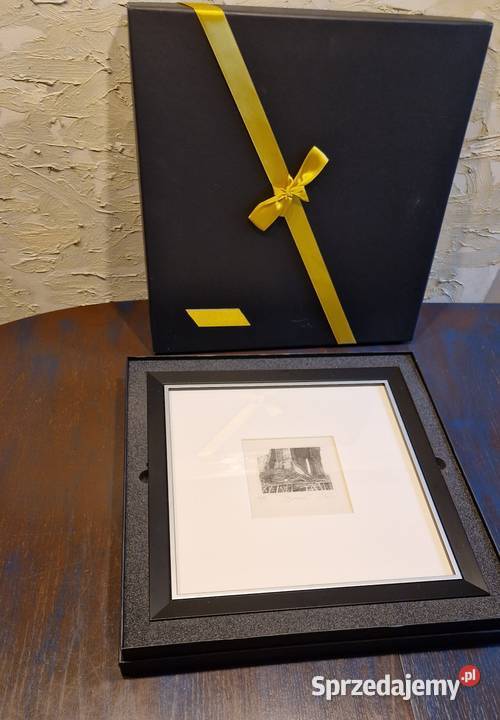OBRAZ miedzioryt Krzysztof Skórczewski autograf lubelskie Lublin