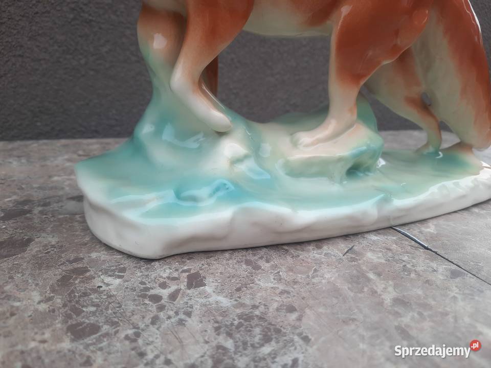 Stara figurka Lis Chodzież porcelit ręcznie Tczew sprzedam