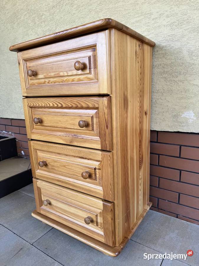 Komoda drewniana sosnowa z szufladami szafka Sulbiny