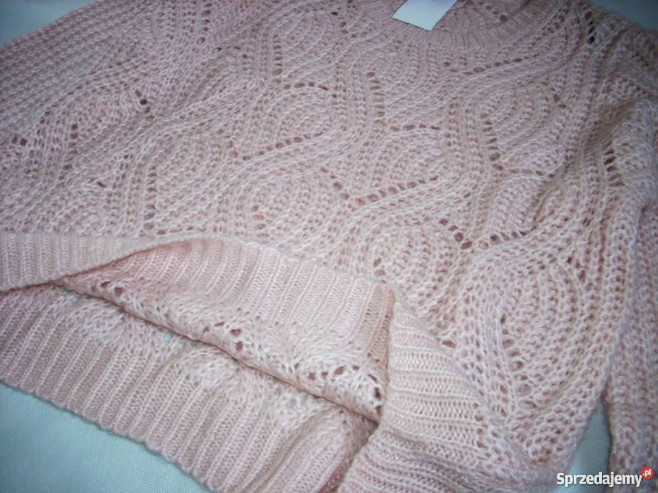 HM sweter Pudrowy NOWY elegancki 40 L różowy małopolskie Nowy Sącz