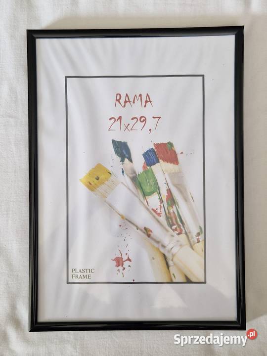 Czarna plastikowa ramka na zdjęcie w formacie A4 czarny Warszawa