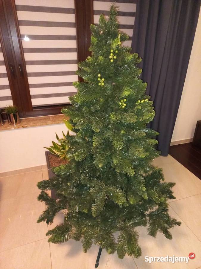 CHOINKA Sztuczna 170 ze stojakiem bombkami i