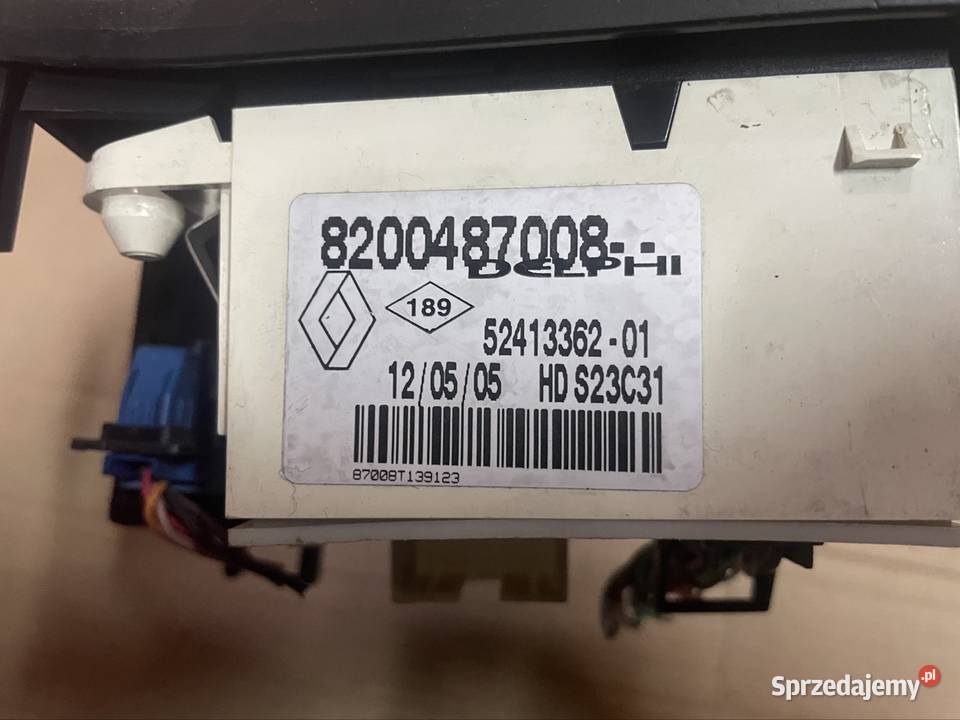 8200487008 panel nawiewu czytnik kart renault zachodniopomorskie sprzedam