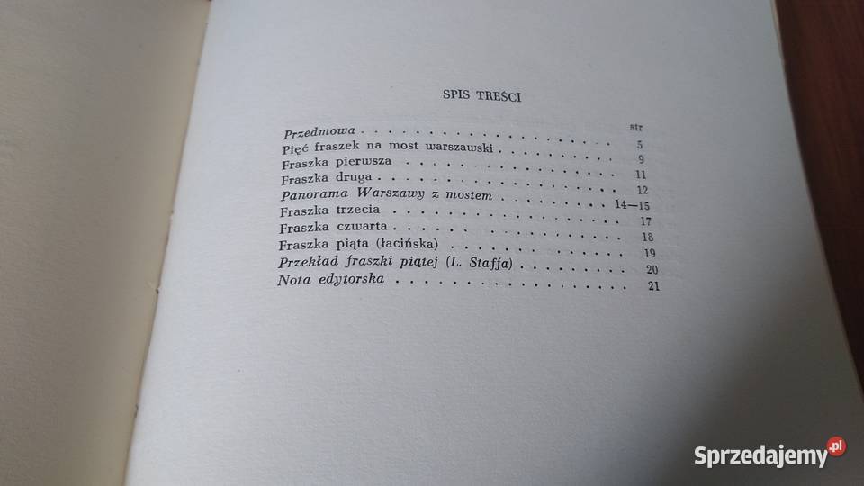 Pięć fraszek na most warszawski Jan Kochanowski Gdańsk