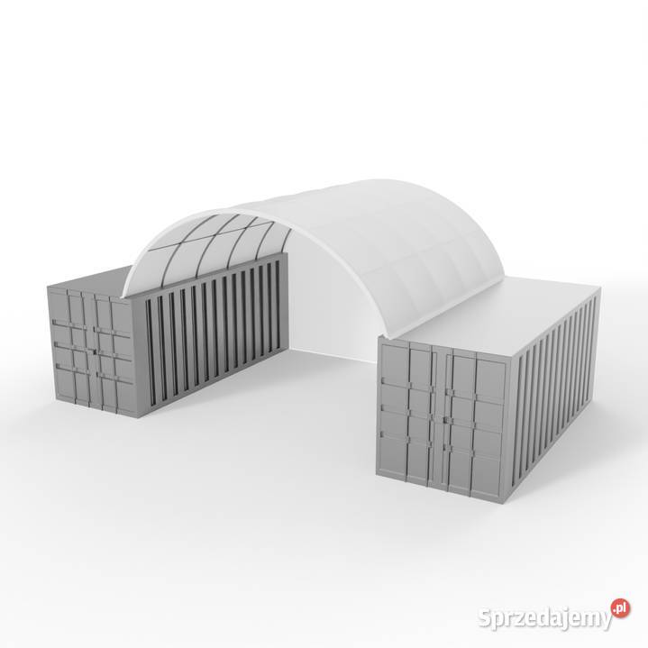 Zadaszenie kontenerowe 6x12m ze ścianą tylną PVC dolnośląskie Wrocław sprzedam