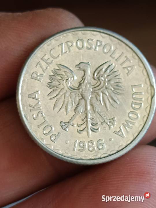 Sprzedam monete 1 zloty 1986 r odkroj blachy ttt Numizmatyka lubelskie Chełm