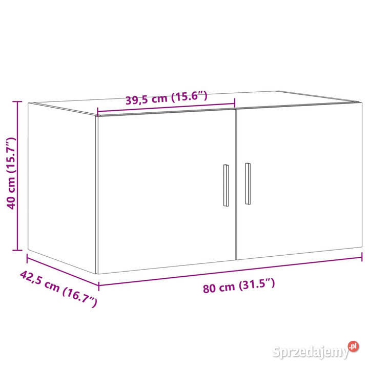 Szafka wisząca dąb sonoma 80x425x40 WM846126 Warszawa