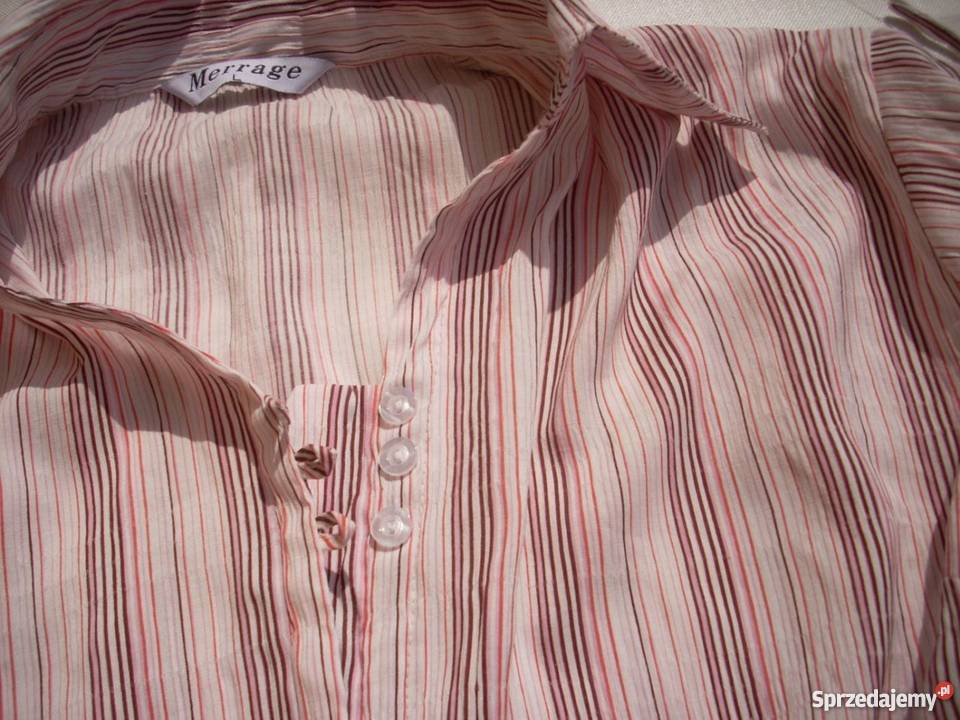 Merrage Bluzka Koszula Paski Troki 42 44