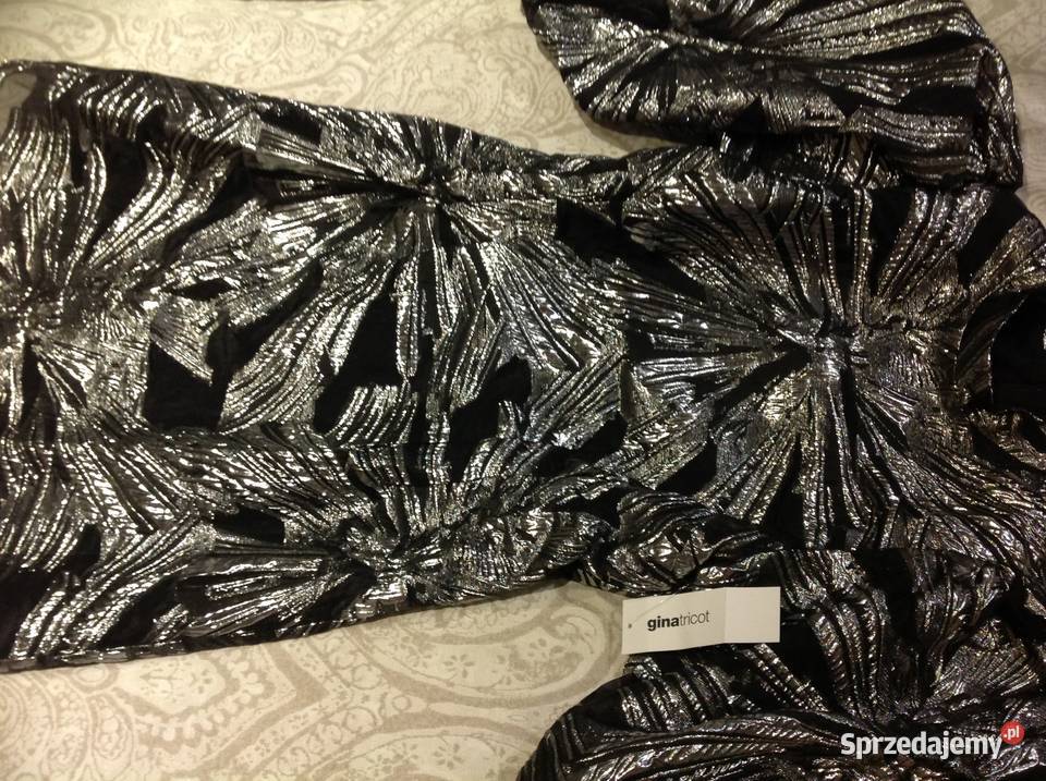 Srebrna Efektowna Sukienka Damska GINA TRICOT 36 Moda i Styl lubuskie Nowa Sól