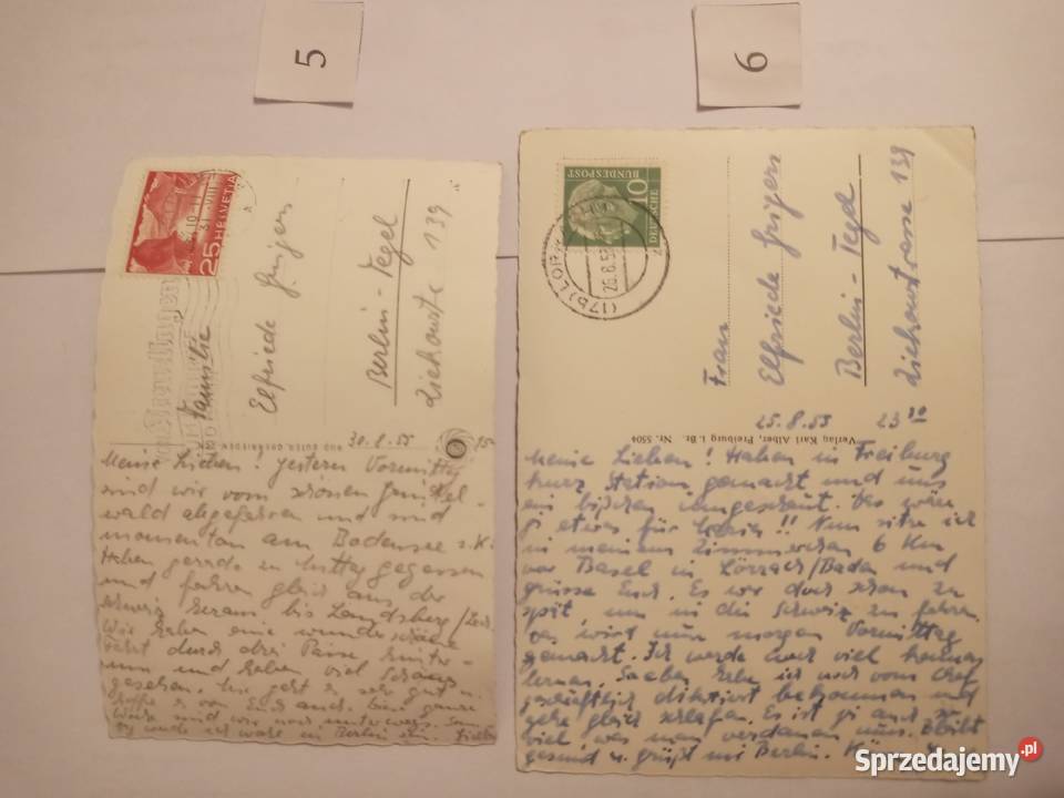 POCZTÓWKI NIEMCY 1955R ZESTAW 1 zachodniopomorskie Szczecinek