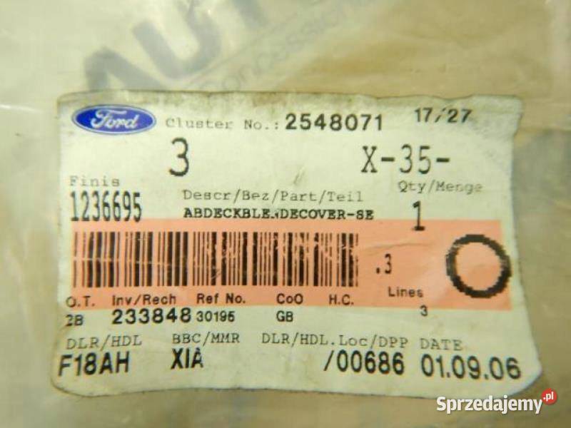 OSŁONA FOTELA PRAWY PRZÓD FORD FOCUS 0308 zASO osobowe