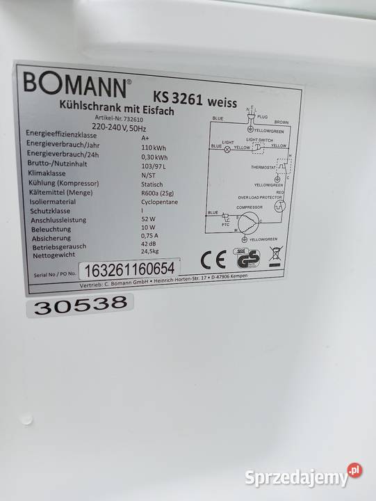 Lodówka z zamrażalnikiem 84x48x53 100stan wolnostojące śląskie Jaworzno