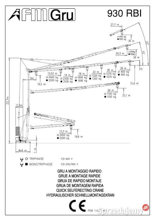 Potain IGO 30 2014 UDT Zasilanie 230 VOLT Dźwigi, podnośniki Ligota Piękna