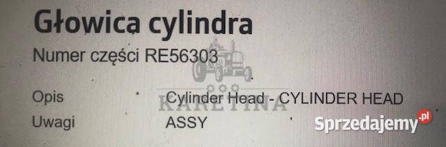 John Deere 6359D Głowica Cylindrów AR73978 wielkopolskie Jastrzębniki
