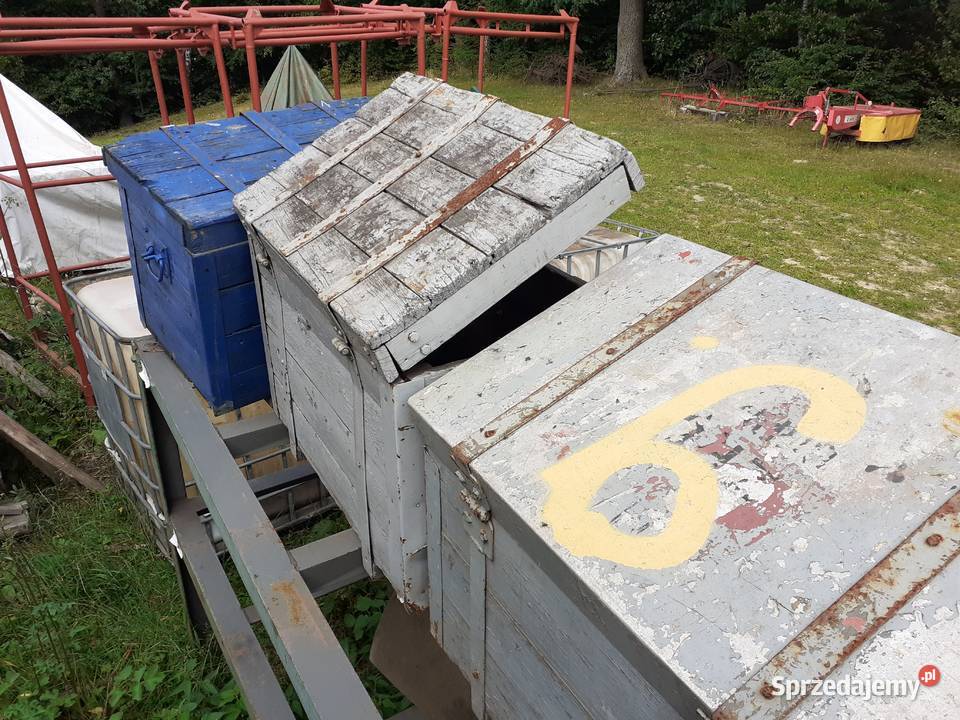 Stara drewniana skrzynia z okuciami LOFT Somonino