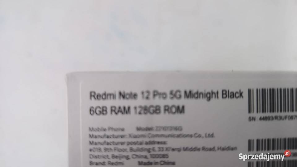 Smartfon Redmi Note 12 Pro 5G 6128GB Katowice