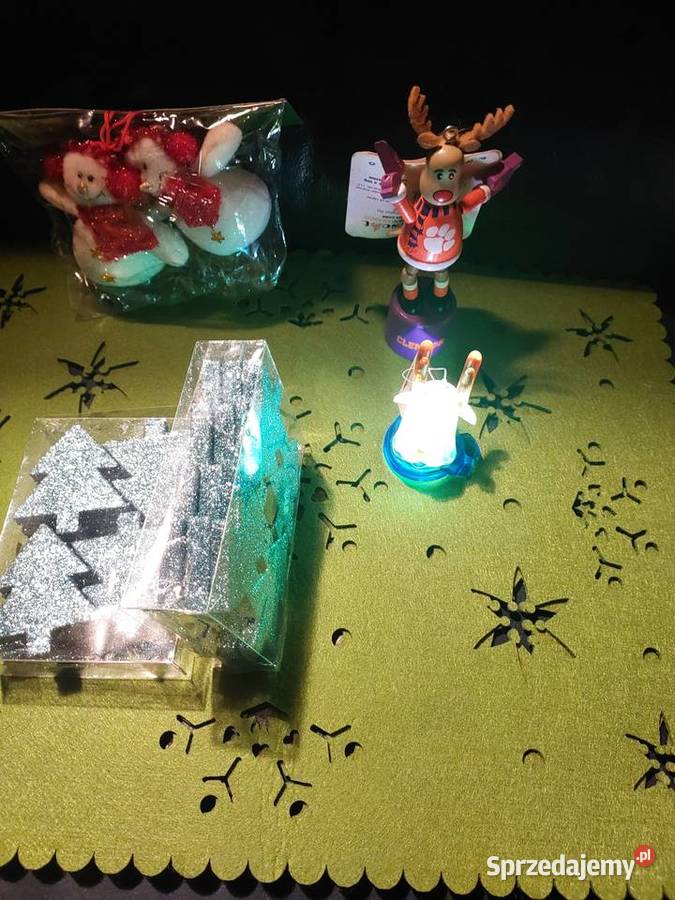 Zestaw ozdób świątecznych renifer bałwan choinka