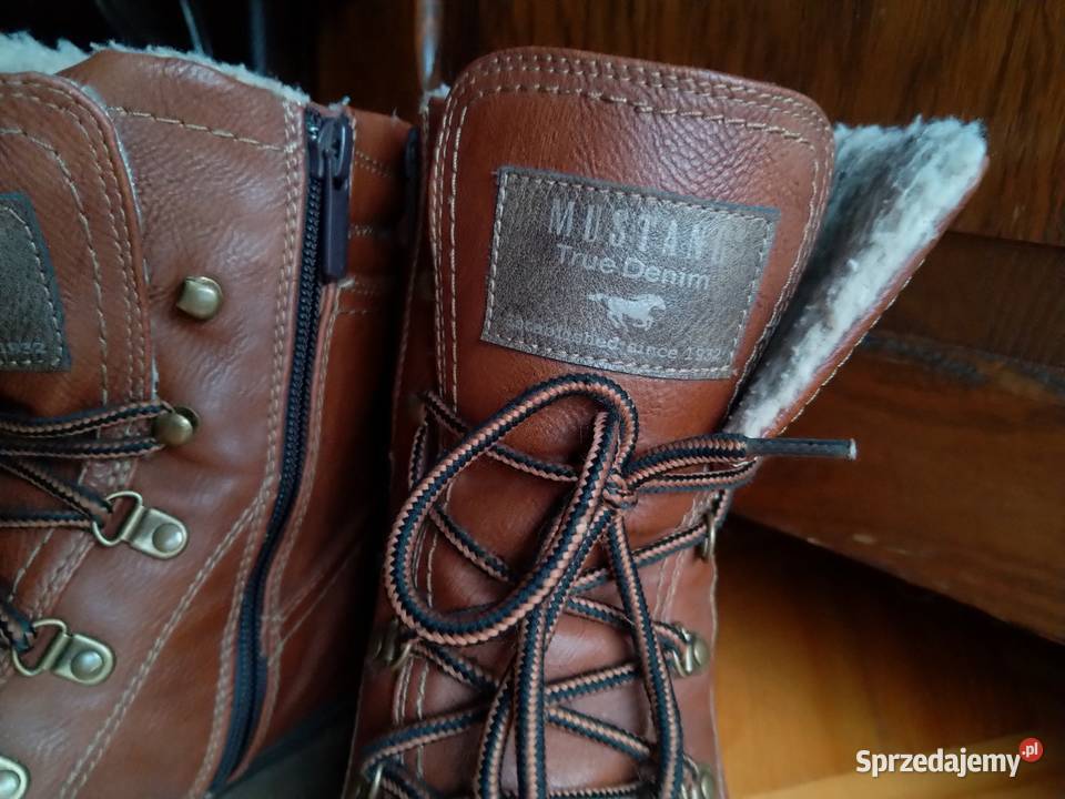 Buty skórzane ocieplane mustang 40 Łuków sprzedam