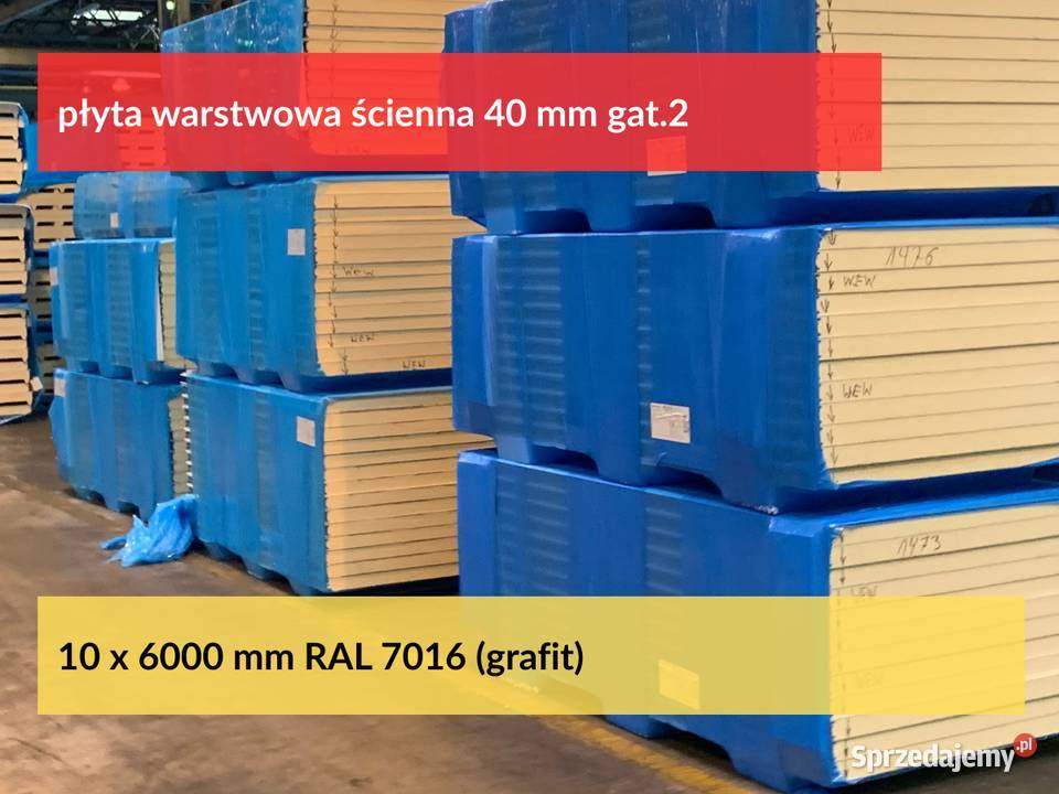 Płyta warstwowa ścienna 40 mm gat2 producenta Puszczykowo