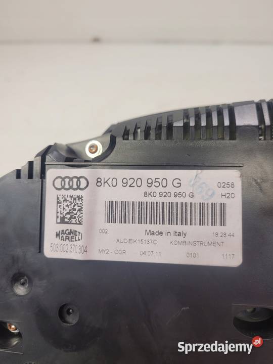 LICZNIK ZEGARY AUDI A4 B8 8K0920950G 20 TFSI osobowe Liczniki i zegary