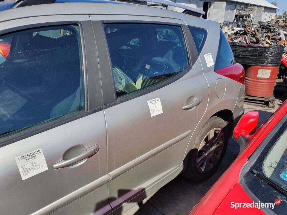DRZWI LEWE TYŁ PEUGEOT 207 SW ETS KOLOR SZARY Lipno