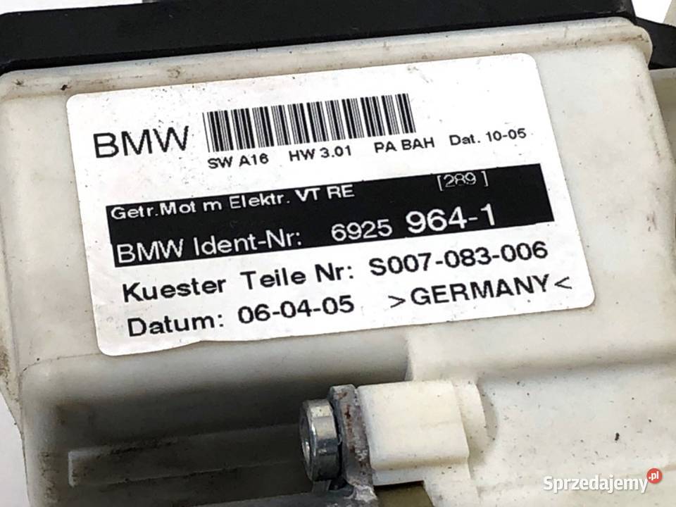 PODNOŚNIK SZYBY PRAWY PRZÓD BMW E83 SUV 0311