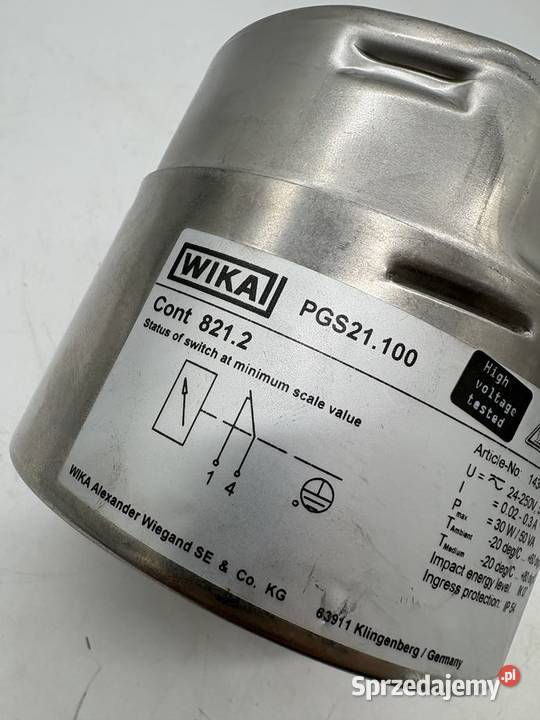 Manometr WIKA PGS23100 10bar