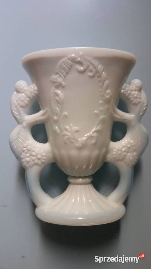 Wazonik lattimo na konwalie Ząbkowice Porcelana i szkło łódzkie Łódź