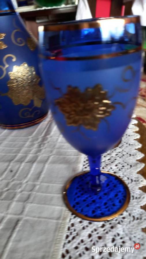 Komplet Bochemia kobalt I złoto sprzedam