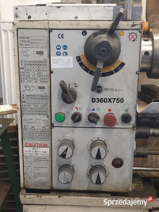 Tokarka uniwersalna D360x750 Kościerzyna