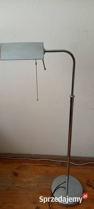 Lampa podłogowa z ruchomym ramieniem niklowany łódzkie Skierniewice