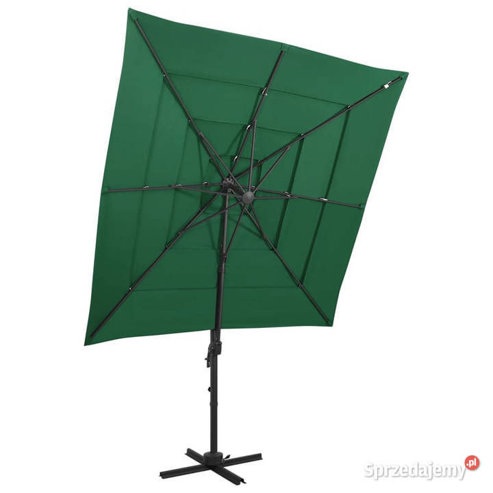 4poziomowy parasol na aluminiowym słupku zielony mazowieckie