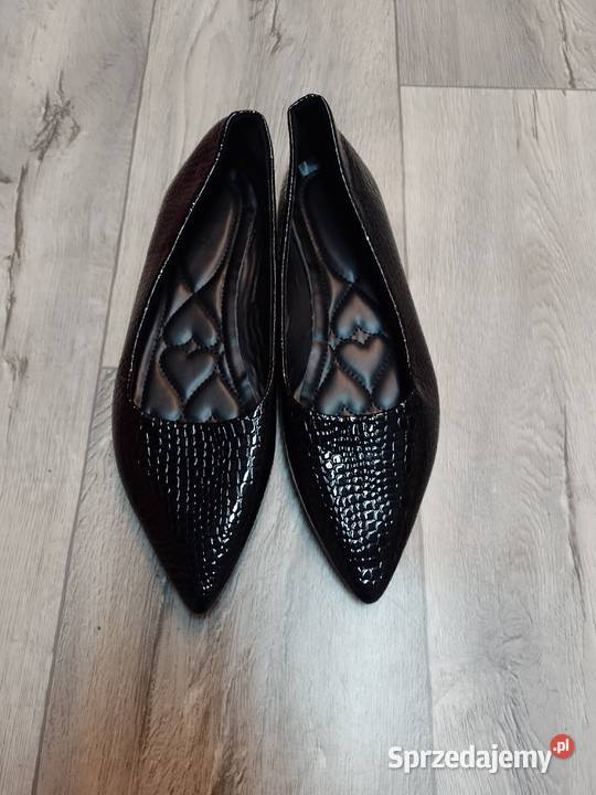 4243 Ekskluzywne Czarne baleriny wieczorowe NOWE Kraków sprzedam