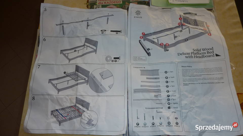 Łóżko drewniane z materacem dł200xszer130mało łódzkie Łódź