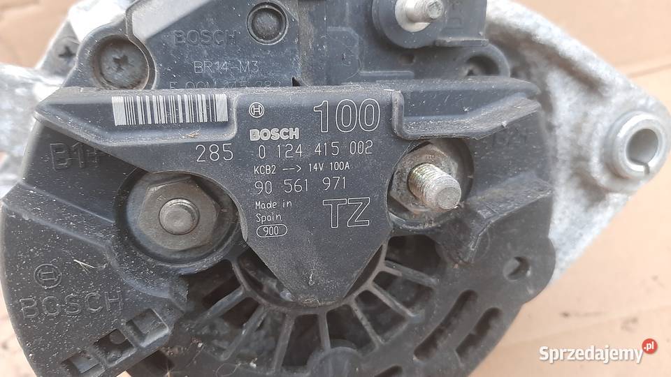 alternator bosch 100A Opel Vectra B C Zafira B osobowe Układ elektryczny, zapłon Dębno
