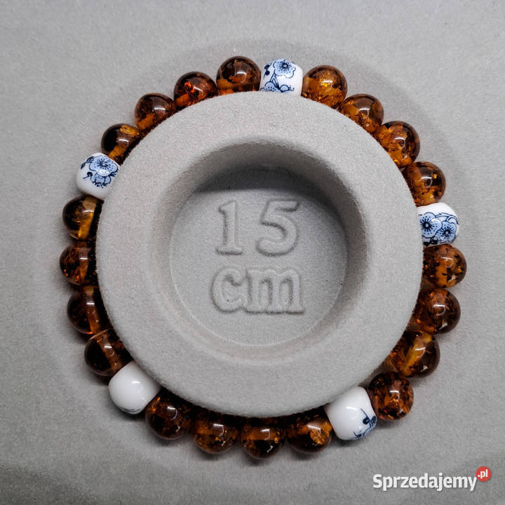 Bransoletka z bursztynu bursztyn bałtycki kulka Warszawa