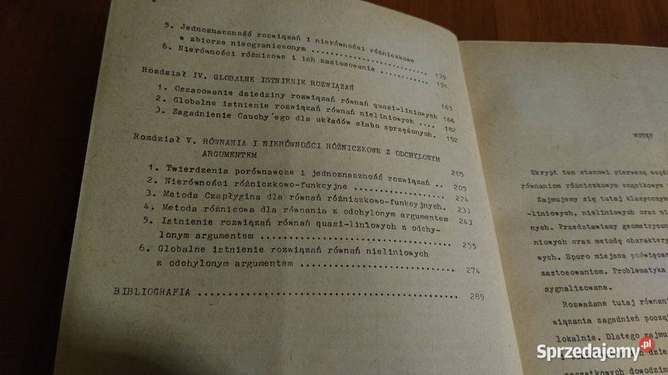 Równania różniczkowe cząstkowe pierwszego rzędu Książki naukowe i popularnonaukowe Gdańsk sprzedam