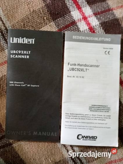 Skaner Uniden ubc 92xlt Toruń Pozostałe