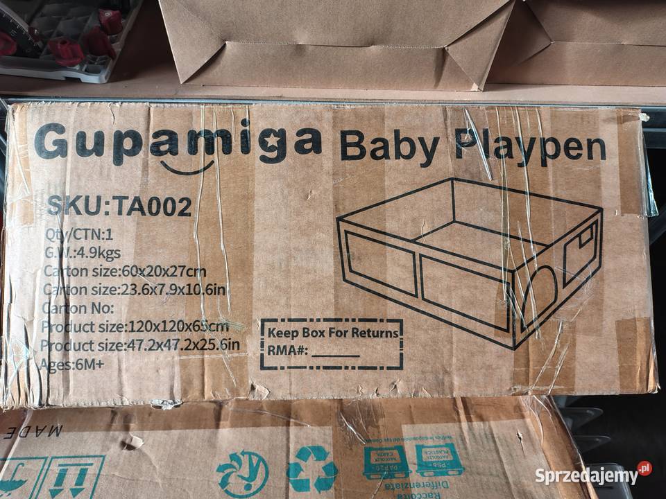 Gupamiga Kojec dzieci do zabawy 120 x 120 x 66 Zawiercie