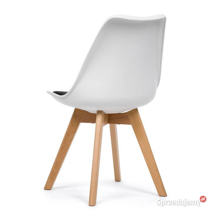 Białe Krzesło Dublin Z Poduszką Czarną Wysyłka Tarchały Małe