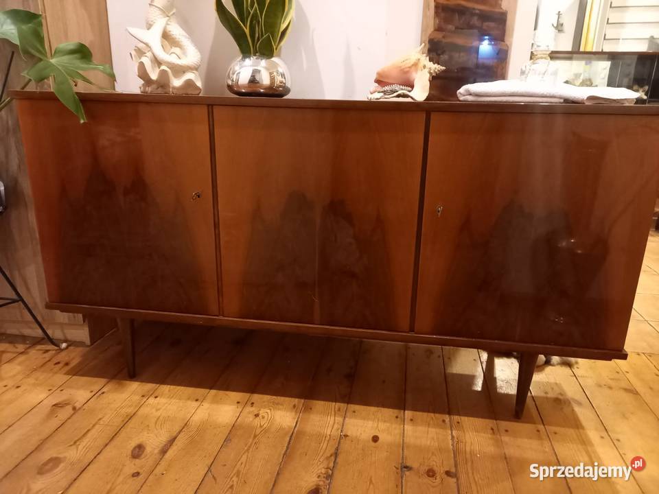 Komoda retro prl wysoki połysk fornir